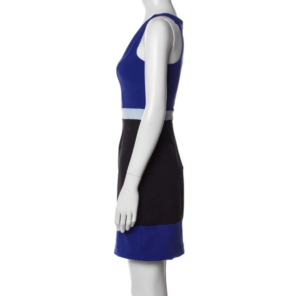 Cynthia Rowley | Blue Color Block Racerback Stretch Tank Dress, Size L (10-12) - Picture 2 of 6